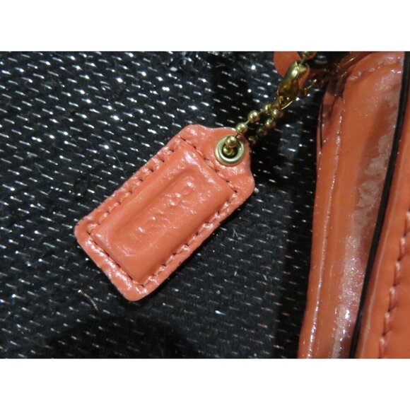 Coach Kristen Coral Patent Leather Flap Large Wristlet Wallet Clutch - Picture 15 of 16